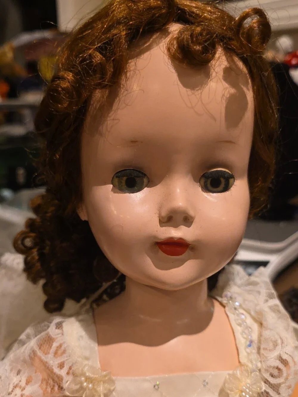 Classic Ivory Bride Doll in Lace Gown